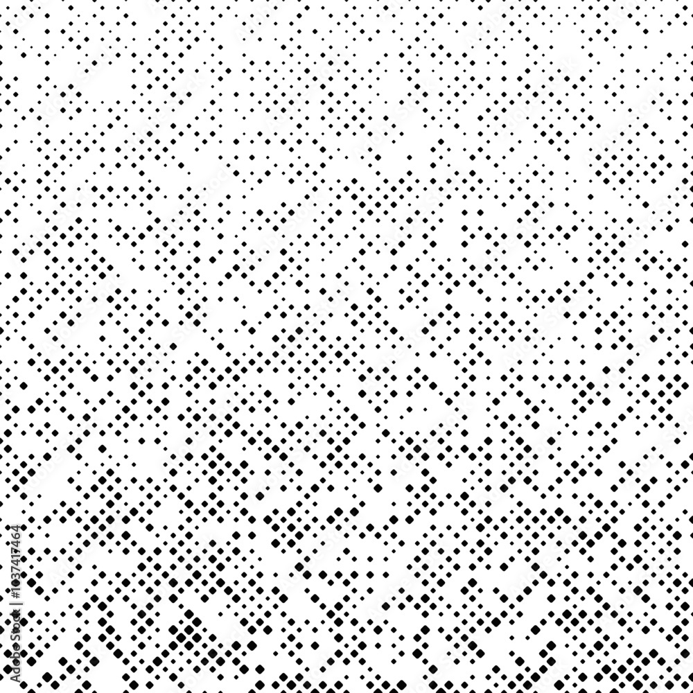 Poster abstract black and white random square pattern background - monochrome vector graphic design with sq
