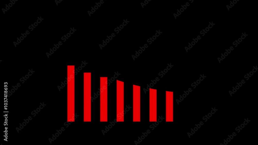 Poster black background abstract glowing business graph chart animation.