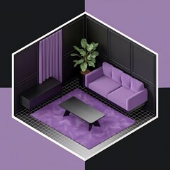 Minimalist 3D Living Room Interior&nbsp;Design