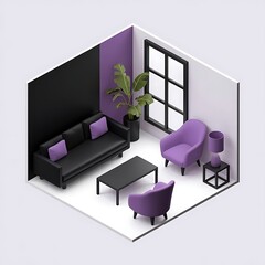 Minimalist 3D Living Room Interior&nbsp;Design