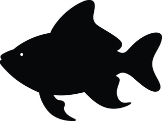Fish silhouette vector art illustration image