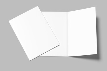 a5 bifold blank mockup