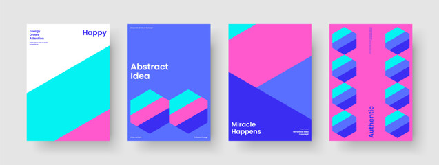 Fototapeta premium Isolated Report Design. Abstract Banner Template. Modern Business Presentation Layout. Book Cover. Poster. Brochure. Background. Flyer. Journal. Advertising. Magazine. Newsletter. Portfolio