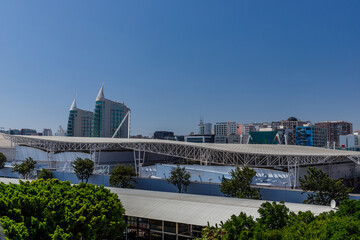 View of the modern buildings of Lisbon