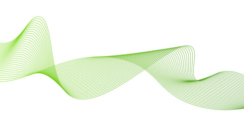 Abstract colorful wave element for design. green wave background,Colorful vector background.green wave melody lines on white background,Business curve lines, graphic element isolated on white backgrou