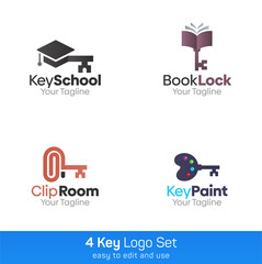 Key Shape Logo Template Set. Good for Business, Agency, Community and Organization