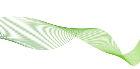 Abstract colorful wave element for design. green wave background,Colorful vector background.green wave melody lines on white background,Business curve lines, graphic element isolated on white backgrou