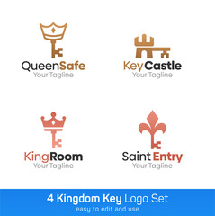Key Shape Logo Template Set. Good for Business, Agency, Community and Organization