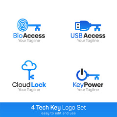 Key Shape Logo Template Set. Good for Business, Agency, Community and Organization