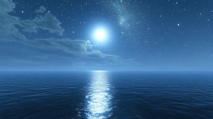 Starry Night Over the Ocean