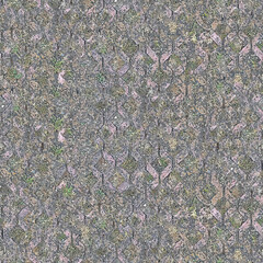 Dirty concrete and green park paving seamless texture