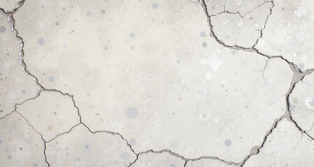 Fototapeta premium Cracked concrete texture with abstract pattern and copy space