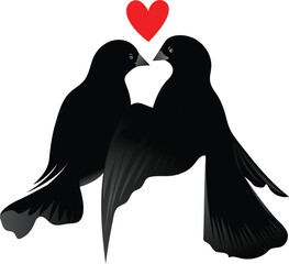 Love Bird Vector Design Free Download