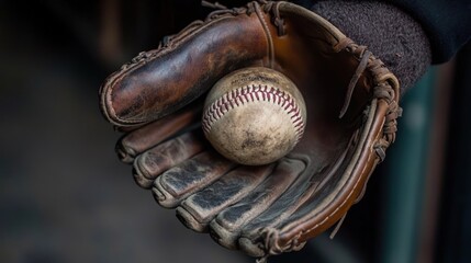 Baseball Glove and Ball
