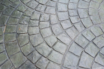 Paving stones on floor in parking lot,Concept of laying paving slabs and pavers,Textured concrete...