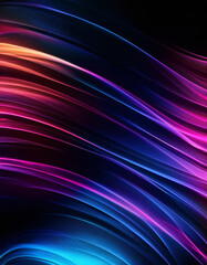 Dive into a mesmerizing world of vibrant neon waves, flowing and swirling in a captivating dance of light and color.  Experience the dynamic energy and ethereal beauty of abstract art.