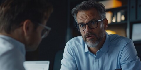 Fototapeta premium Businessman and Employee Discussion