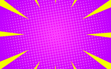 Pop art comic book cartoon magazine cover. Cute cartoon retro strip pattern mock up