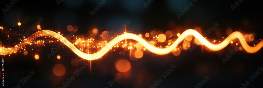 Poster a warm glow of abstract christmas lights illuminates the surroundings, adding a festive and joyful f