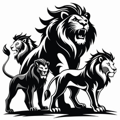 Obraz premium lion vector illustration