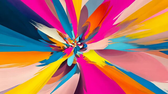 abstract colorful background of vector shapes zooming out