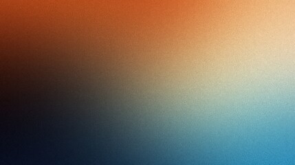 Obraz premium orange blue grainy gradient background, smooth abstract noise texture banner poster backdrop design