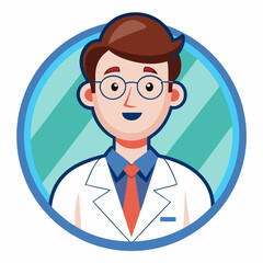 Doctor in Laboratory Coat: Realistic Vector Illustration for Medical Environments