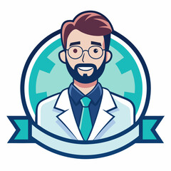 Male Doctor in Clinical Laboratory: Realistic Vector Illustration for Medical Testing"