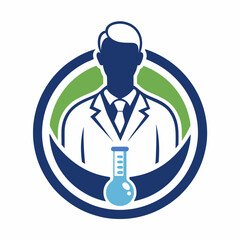 Realistic Vector Image of Medical Research Lab with Healthcare Professional