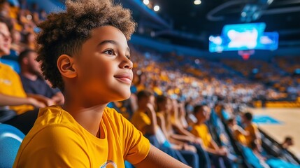 Obraz premium shooting_of_audience_NBA_basket_game,generated ai