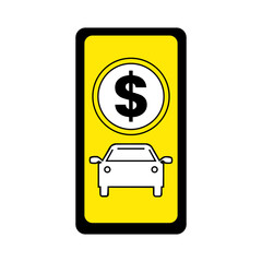 Car price buy finance business icon illustration design vector