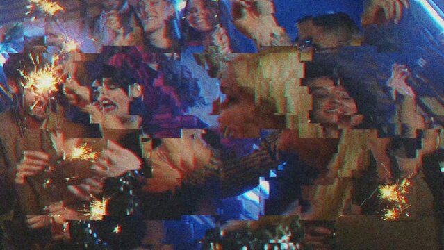 Pixelated Glitch Vertical Transitions Pack in 4k & Full HD [30 transitions]