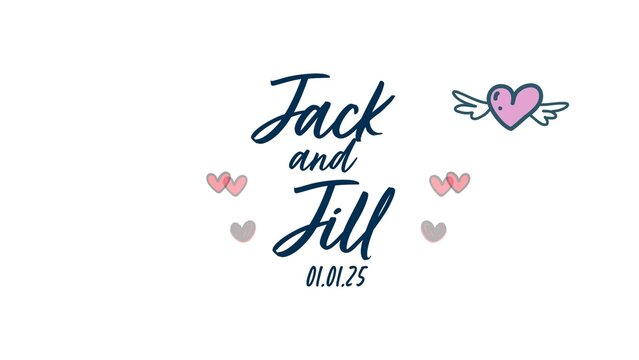 Wedding Animated Hearts Title Intro