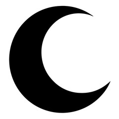 Crescent Moon Silhouette vector illustration