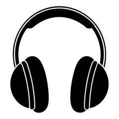 Ear Muffs silhouette vector on white background