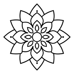 Traditional Indian Mandala art Design vector illustrator on white background