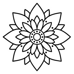 Traditional Indian Mandala art Design vector illustrator on white background