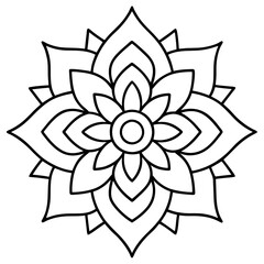 Traditional Indian Mandala art Design vector illustrator on white background