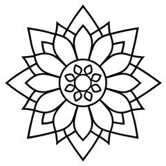 Traditional Indian Mandala art Design vector illustrator on white background