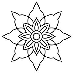 Traditional Indian Mandala art Design vector illustrator on white background