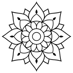 Traditional Indian Mandala art Design vector illustrator on white background