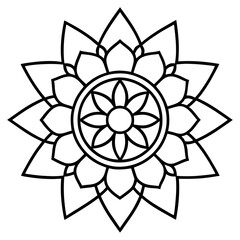 Traditional Indian Mandala art Design vector illustrator on white background