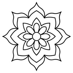 Traditional Indian Mandala art Design vector illustrator on white background