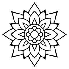 Traditional Indian Mandala art Design vector illustrator on white background