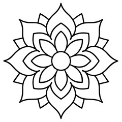 Traditional Indian Mandala art Design vector illustrator on white background
