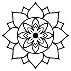 Traditional Indian Mandala art Design vector illustrator on white background