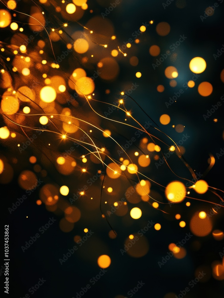 Poster colorful abstract christmas lights swirl together, creating a mesmerizing display of warm hues that 