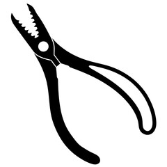 Dental Forceps Vector Silhouette