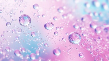 Aesthetic Visual of Colorful Water Bubbles and Droplets