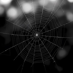 black spider web isolated on white background